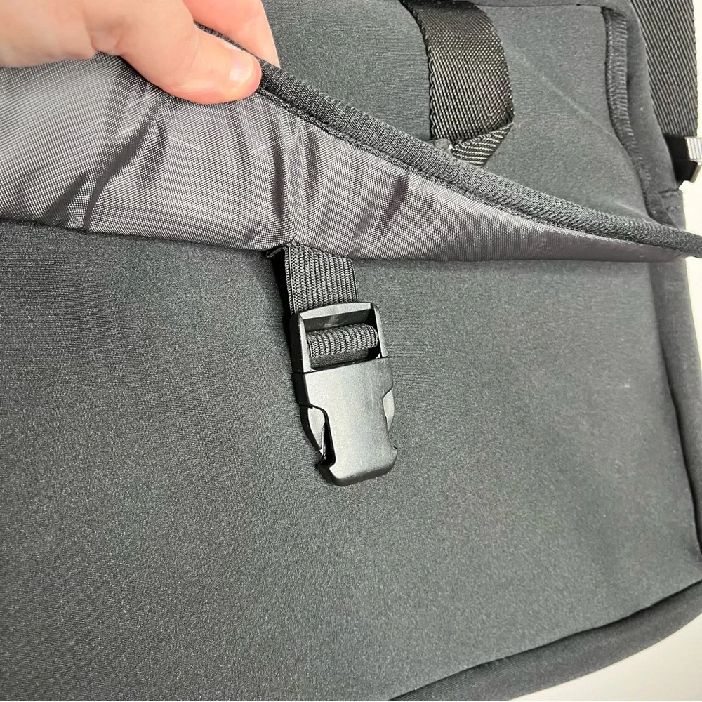 Solo Slim Black and Gray Laptop Bag with Modern Design & Shoulder Strap